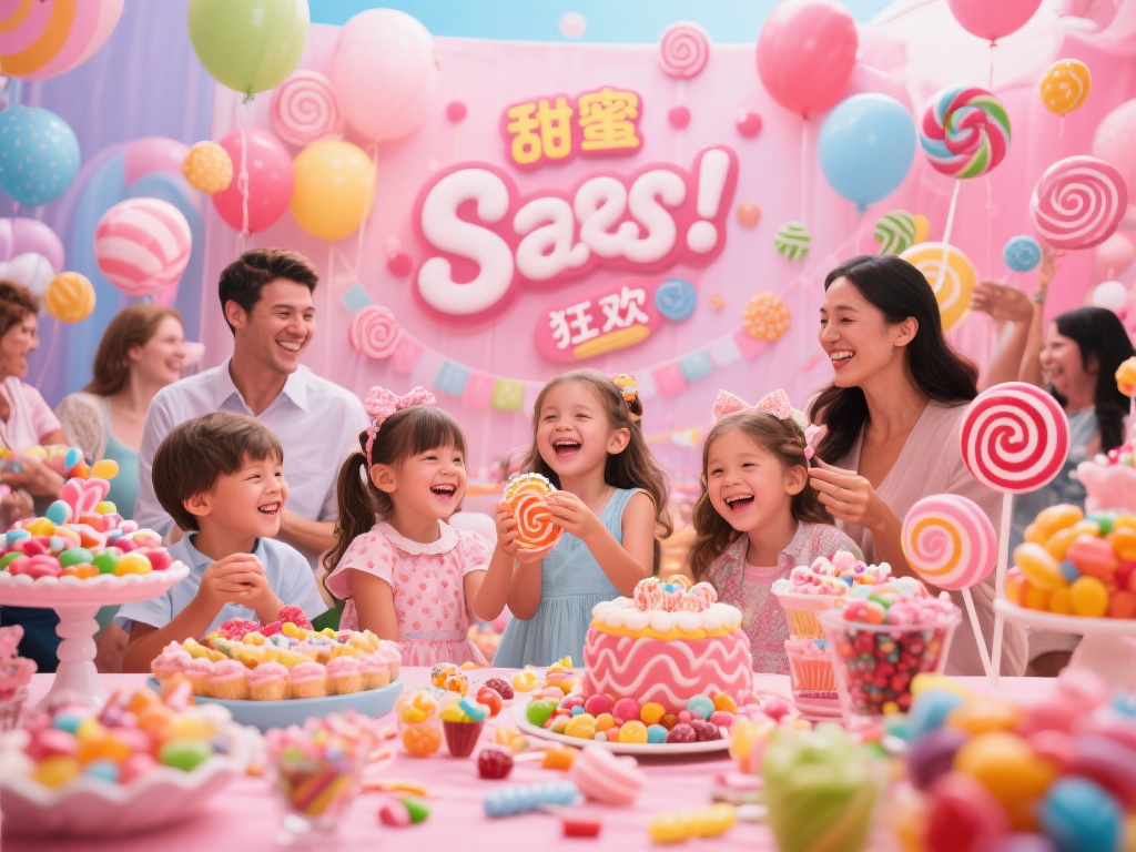 欢乐开启新年糖果派对,甜蜜狂欢好时光 糖果派对将“甜蜜”和“狂欢”两个主题结合在一起,独