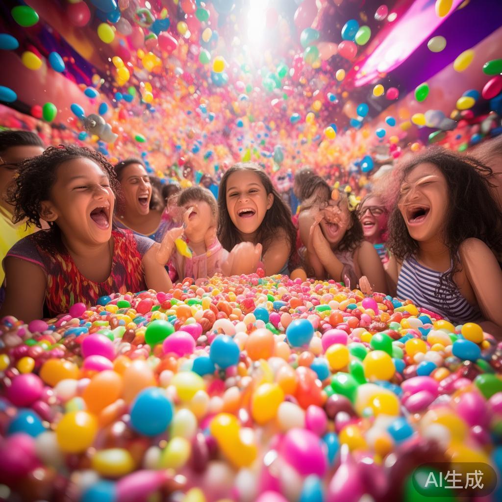 在欢快的氛围中，糖果派对带来了无尽的欢乐与甜蜜，成